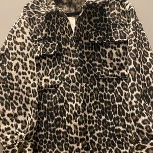Forever 21 Leopard Print Teddy Jacket